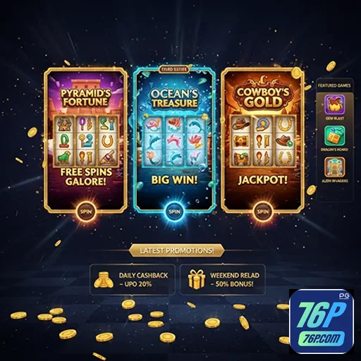 A vibrant mobile gaming experience showcasing VIP services and casino games - 76p